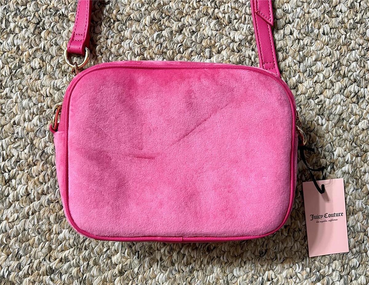 JUICY COUTURE Pink Flash HERITAGE Embroidered VELOUR JUICY COUTURE Pink Flash HERITAGE Embroidered VELOUR
