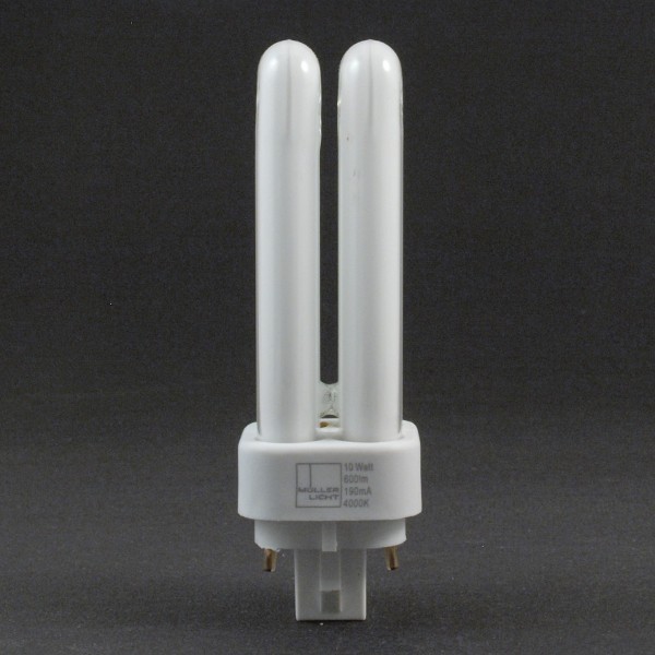Kompaktleuchtstofflampe 10W Warmweiß 4 Pin 230V G24Q-1 830 3000K MüLler Kll-image