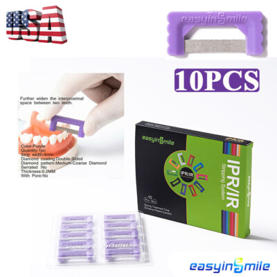 Kit Professionnel IPR Dentaire - 10 Bandes De Réduction Interdentaire Easyinsmile - Double Face / Simple Face