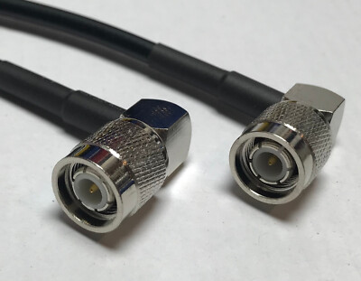 TNC Male Angle to TNC Male L RG223 Silver Low Loss Coax Cable Pick Length Lot US