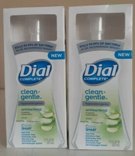 2 Pack Dial Complete Clean + Gentle Foaming Hand Wash 7.5 oz Aloe Hypoallergenic