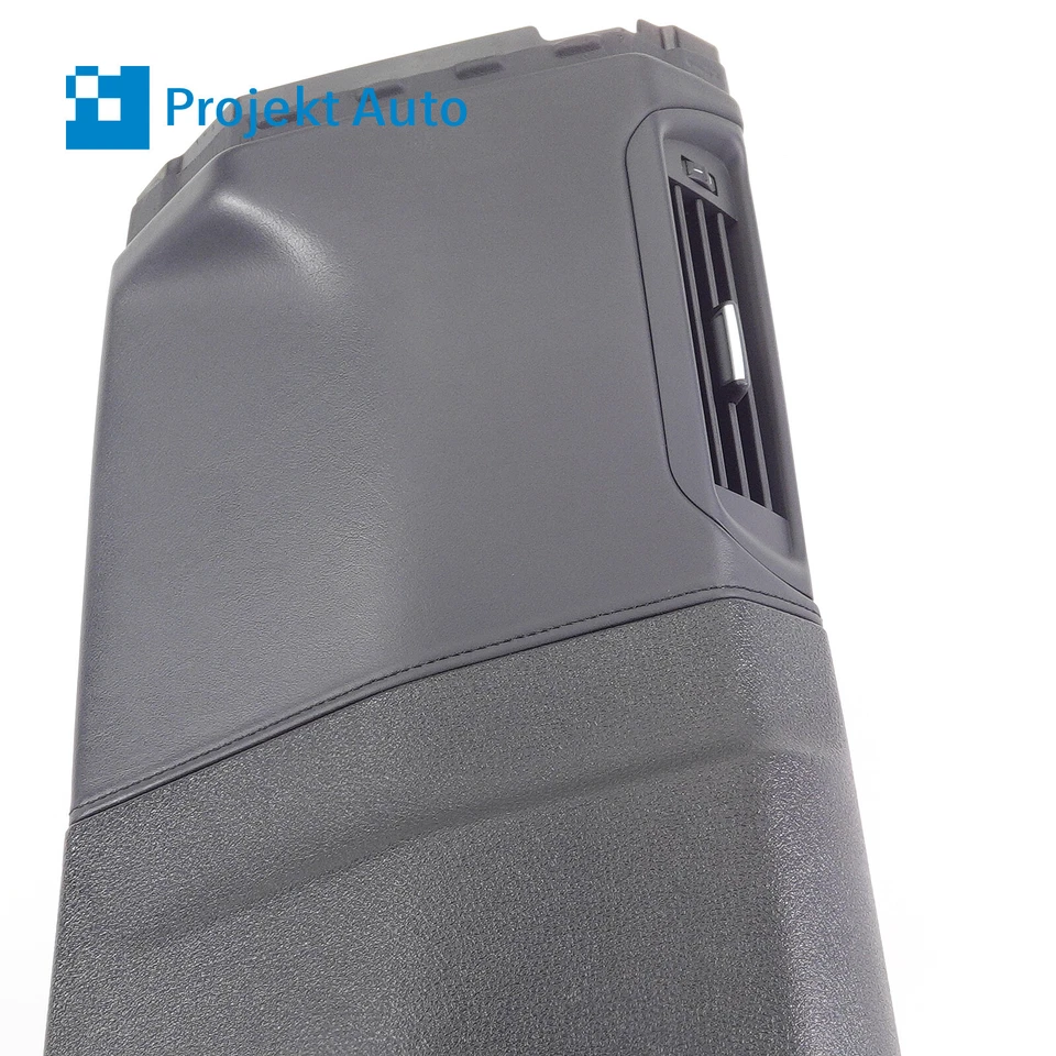 13-15 原始设备制造商宝马右 B 支柱装饰带通风黑色 Nappa 7 系列 7340684 F01 F02 — 第 3/4 张图片