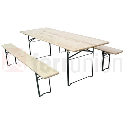 SET BIRRERIA 120x70  TAVOLO+2 PANCHE