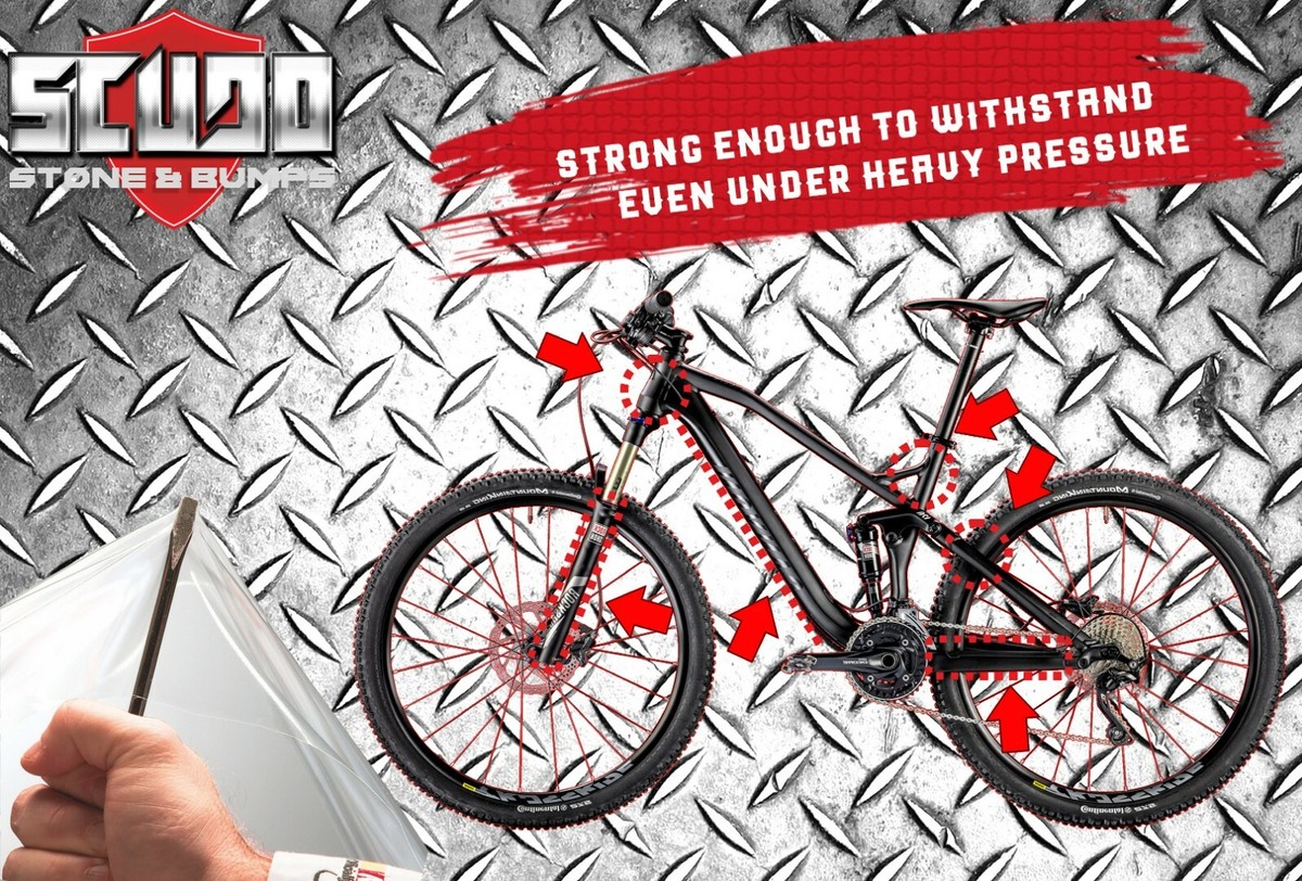 Nastro Adesivo Protettivo Per Telaio Bici - Spessore 0.8mm, 8x300cm, Trasparente, Anti-Abrosione