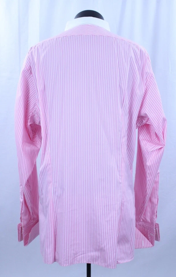 Men Ralph Lauren Purple Label Button Down Dress Shirt 17.5/44 Made Italy Flat NY - Image 2 of 4