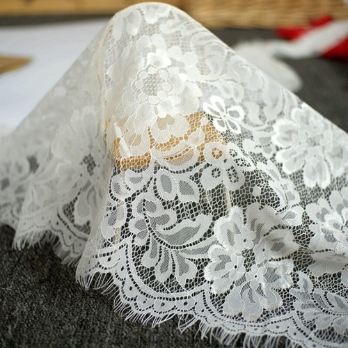 3 Meters Wide DIY Lace Flower Mesh Fabric Edge Trim Edging Wedding Dress Skirt - Picture 1 of 29