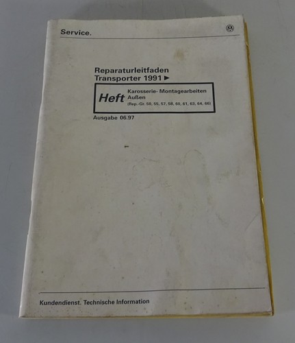 Manual de Taller VW Bus / Transporter T4 Carrocería Trabajos Montaje Exterior Ab