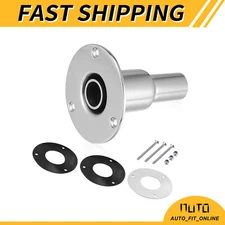 SET Straight Thru Hull Exhaust Skin Fitting with Screws&Nuts for 24mm Tube Pipe