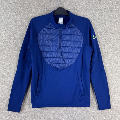 Nike Pullover Herren Therma Fit Academy Drill Oberteil mittelblau 1/4-Reißverschluss Warrior Gym