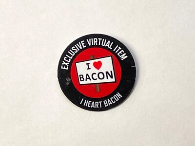 Roblox I heart bacon rare toy code sent through eBay messages