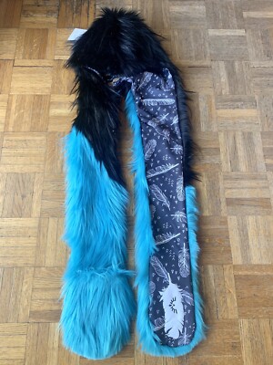 SpiritHoods SAMPLE 1 Of 2 Blue Bird Faux Fur Hat Hood, NWT