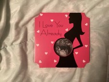 New Parent Baby Ultrasound Photo Frame, Baby Shower Gift Pink 7 1/2   by 7 1/2  