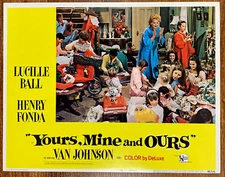 YOURS MINE & OURS Original Movie Lobby Card Poster Lucille Ball Comedy Lucy 