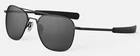 RANDOLPH AF375 61MM MATTE BLACK AMERICAN GRAY SUNGLASSES / SUNGLASSES