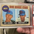 1968 NY METS ROOKIE STARS- NOLAN RYAN & Jerry KOOSMAN.    PSA 5- Excellent.