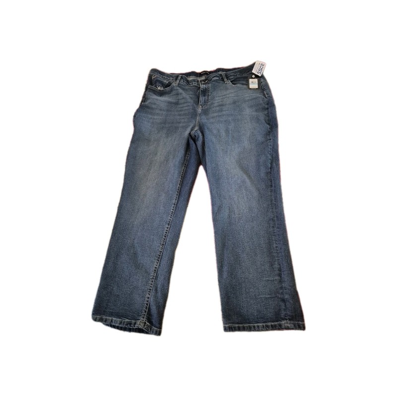 NEW NWT Crop Capri Nautica denim blue jeans pants classic summer 20W 20 womens