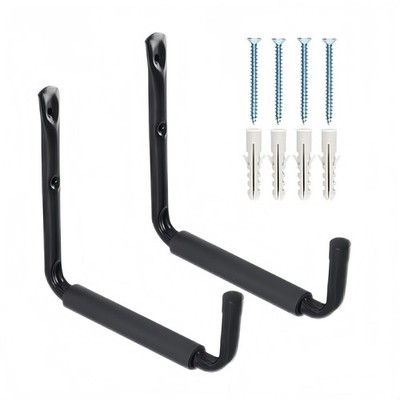 2 PCS Garage Storage Ladder Hook Heavy Duty Wall Mount Kayak Hanger 50 LBS
