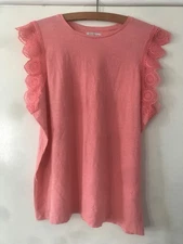 Papaya Pink Short Sleeved Top Size 18