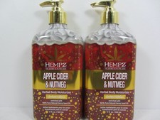 2 PACK HEMPZ APPLE CIDER  NUTMEG LIMITED EDITION BODY MOISTURIZER