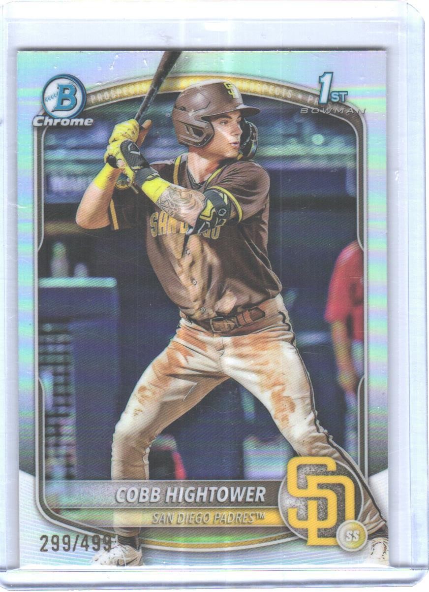 2025 Bowman #BCP-104 Cobb Hightower Chrome Prospects Refractor #/499