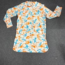 Magellan Outdoors Whataburger 2023 Camo Button Up Fish Gear Shirt Dress Size L