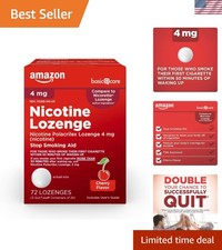 Cherry Flavor Nicotine Lozenge 4mg, 72 Count - Effective Smoking Cessation Aid