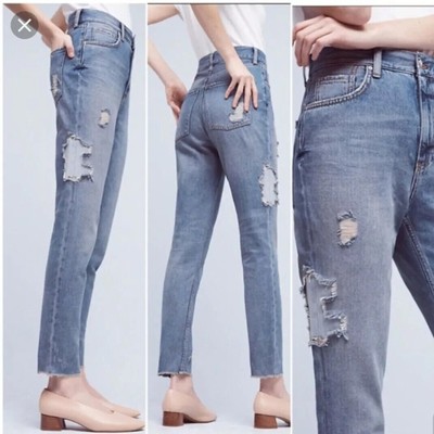 Anthropologie Pilcro Tilde High Rise Cropped Jeans Size 27''