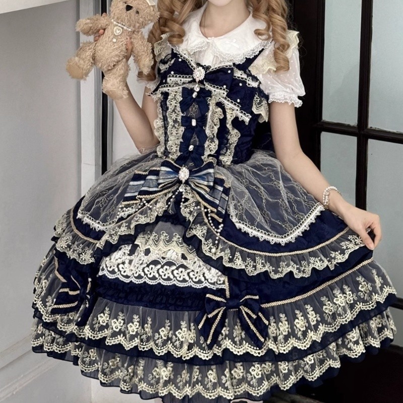 Japanese women Gothic Lolita Ruffled jsk dress Cosplay | eBay
