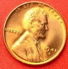 1941-S Lincoln Wheat Cent Penny GEM RED BU From an Original Bank Roll
