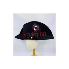 2025 Napoleon French Captains Bicorne Hat Cosplay Woolen Cap Accessories