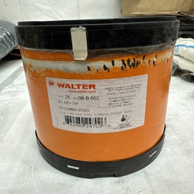 Walter 08B602 6'' x 1/8'' x 7/8'' HP Combo Steel Grinding Wheel Type 27 A-30, 25 pk