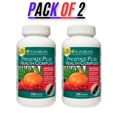 Trunature, PROSTATE PLUS HEALTH COMPLEX, Saw Palmetto 250 Softgels - ( 2 PacK ).