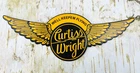 VINTAGE CURTISS WRIGHT MOTOR OIL PETROLEUM PORCELAIN GAS PUMP STATION SIGN