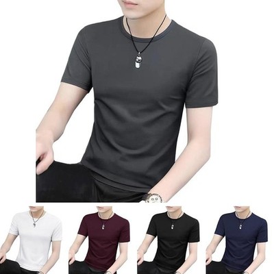 Modisches Herren Kurzarm T-Shirt Rundhals Pullover für entspannte Passform