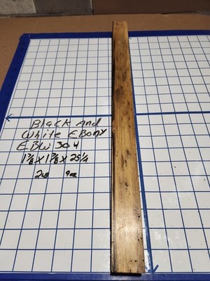 Black and White Ebony  Wood turning  blank  1 7/8 '' x  1 7/8'' x  25 1/2 '' EBW304