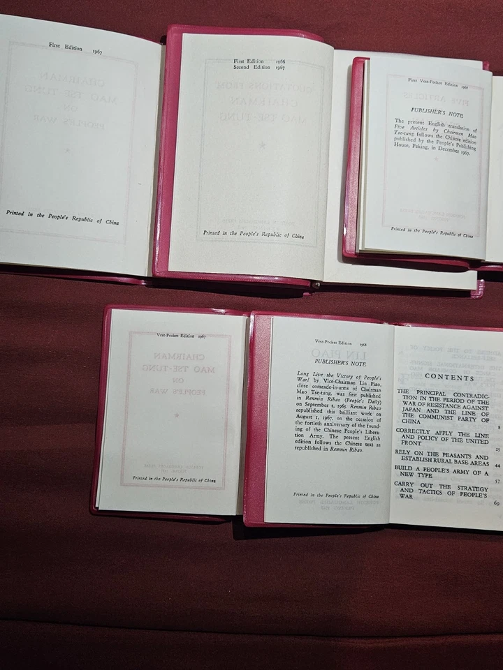 FIVE (5) MOST POPULAR RED BOOKS IN 1960'S CHINA CULTURAL REVOLUTION - Mint Cond. - Image 3 of 4