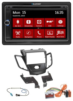 Blaupunkt Bluetooth DAB 2DIN USB DVD MP3 Autoradio für Ford Fiesta 08-10 schwarz
