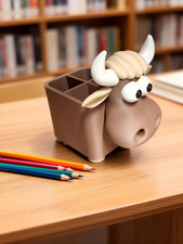 MooBox - Schreibtisch Organizer in Kuhform | Deko-Stifthalter aus PLA