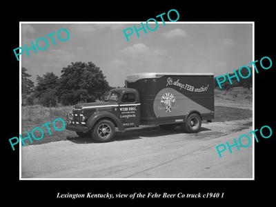 Lexington Kentucky The Fehr Beer Delivery Truck 1940 2 Old Large Historic Photo