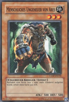 YuGiOh Menschliches Ungeheuer von Ares CDIP-DE030 Common NM 1st
