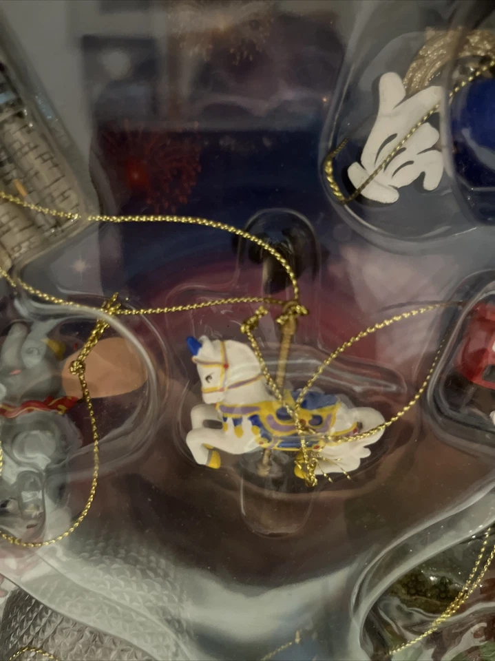 Walt Disney World FOUR PARKS ONE WORLD Storybook Ornaments Set Of 8 RARE - Image 3 of 4