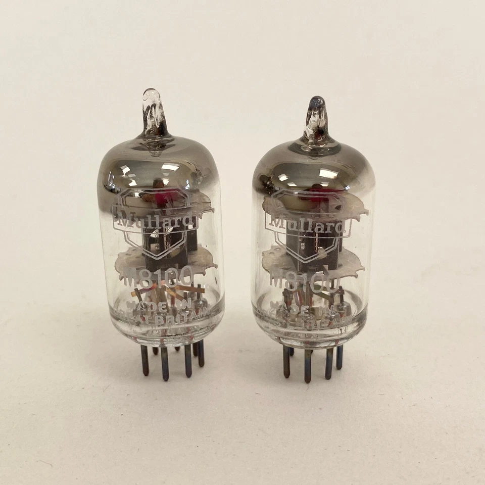 M8100 CV4010 5654 EF95 MULLARD VINTAGE PAIR VALVE TUBE - SQUARE GETTER BLACK ... - Image 1 of 1