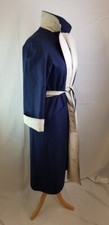 Jaeger Genuine Vintage Reversible Cream/navy Wool Coat Size 8