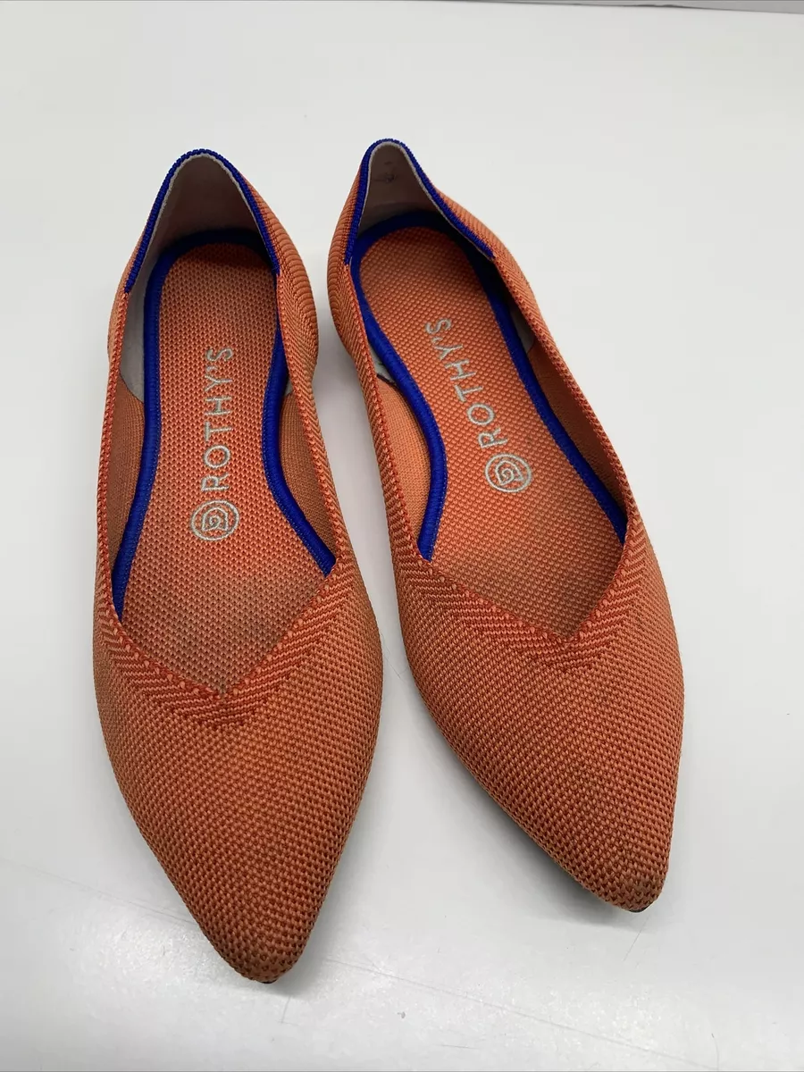 Rothy s Rothys The Point Flats Pointed Toe Shoes Persimmon Orange