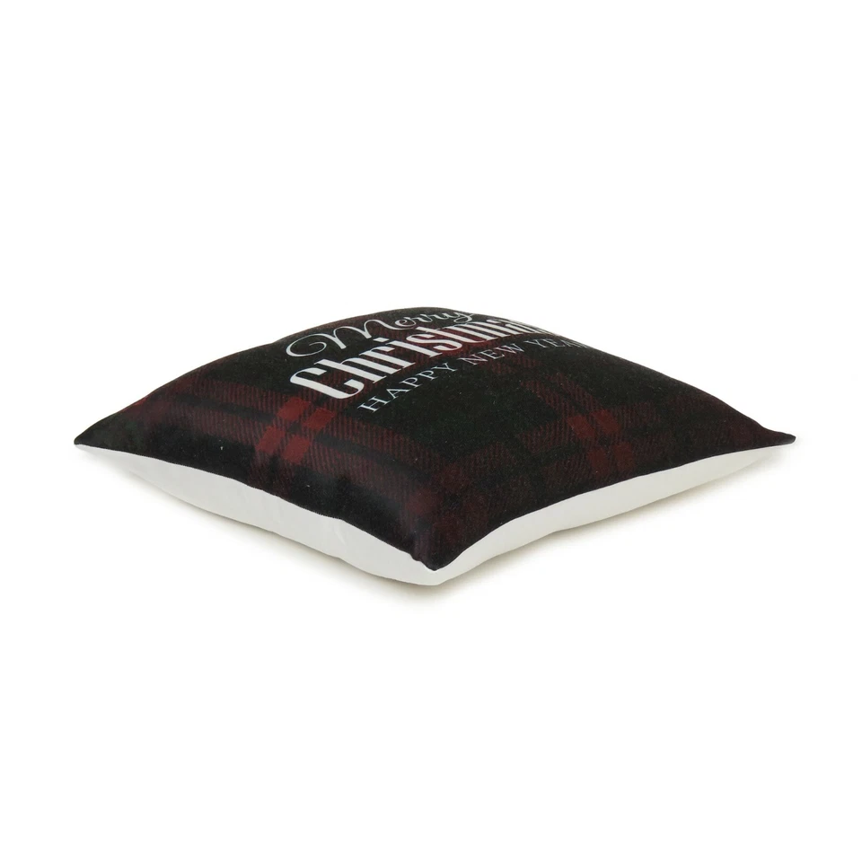 Диванная наволочка Marry Christmas наволочка декоративная черная красная клетчатая подушка - Изображение 4 из 4