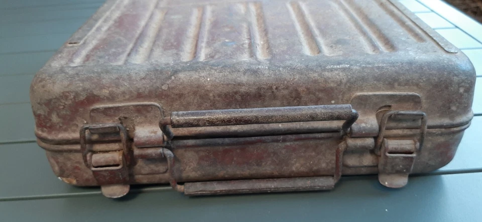 WW2 Relique Caisse Fer Munitions VIDE Mortier 81 Maginot Armée des Alpes France - Photo 2/4