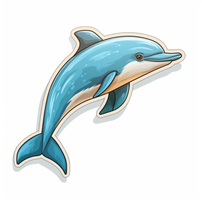 XXL 18x18 cm car decal sticker dolphin sticker
