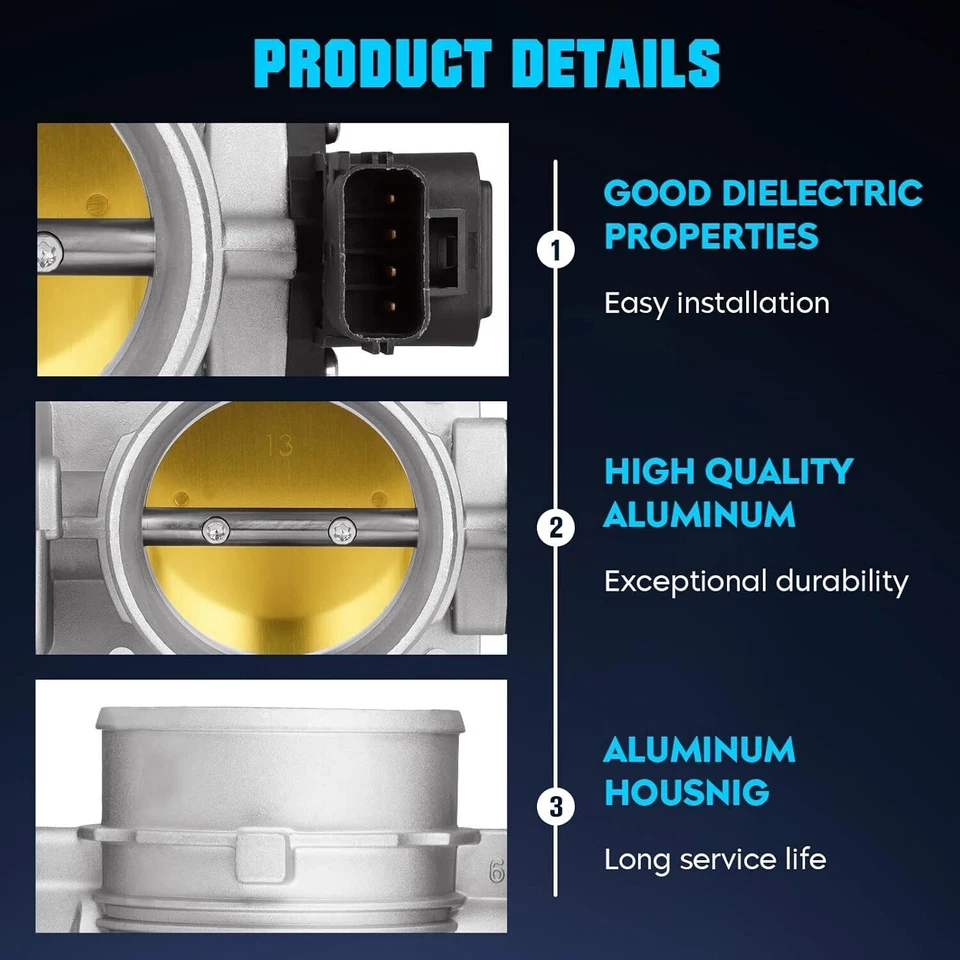 For Ford Explorer Mercury Mountaineer 2004-10 Mustang 2006-10 4.0L Throttle Body - Image 4 of 4