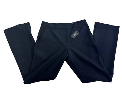 Express Skyscraper Mid Rise Pants Editor Womans 6S Black Slacks Straight Leg NWT