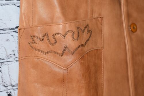 STETSON Distressed Leather Men's Western Jacket Blazer 40 - Picture 5 of 13